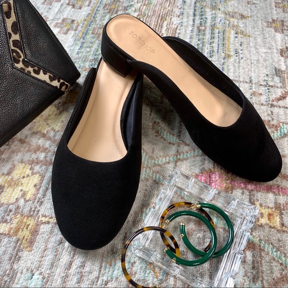 topshop black mules
